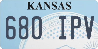 KS license plate 680IPV