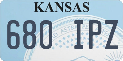KS license plate 680IPZ