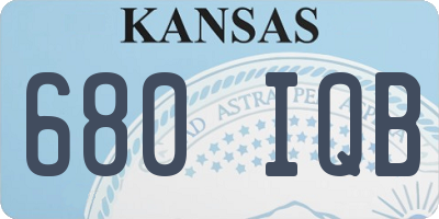 KS license plate 680IQB