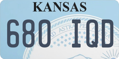 KS license plate 680IQD