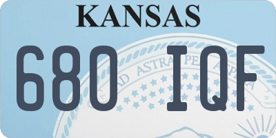 KS license plate 680IQF