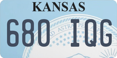 KS license plate 680IQG
