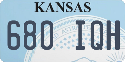 KS license plate 680IQH