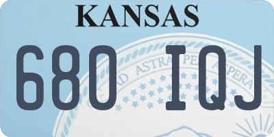 KS license plate 680IQJ