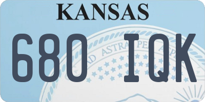 KS license plate 680IQK