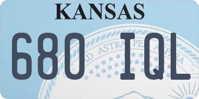 KS license plate 680IQL