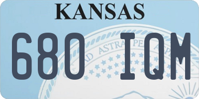 KS license plate 680IQM