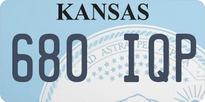 KS license plate 680IQP