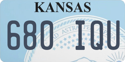 KS license plate 680IQU