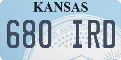 KS license plate 680IRD