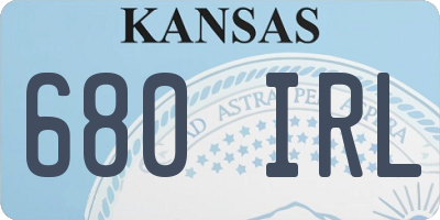 KS license plate 680IRL