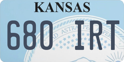 KS license plate 680IRT