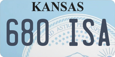 KS license plate 680ISA