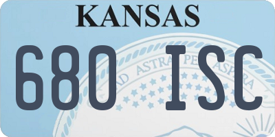 KS license plate 680ISC