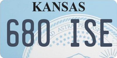 KS license plate 680ISE