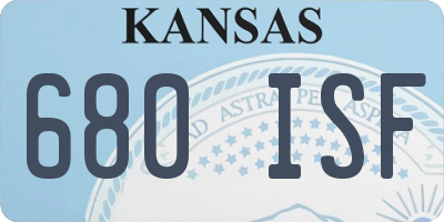 KS license plate 680ISF