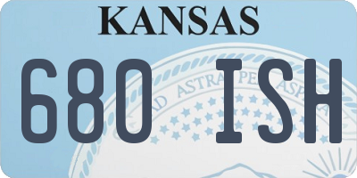 KS license plate 680ISH