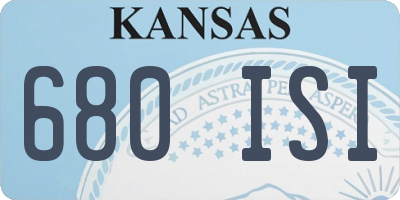 KS license plate 680ISI