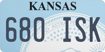 KS license plate 680ISK