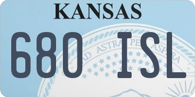 KS license plate 680ISL