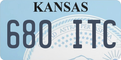 KS license plate 680ITC