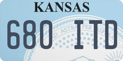 KS license plate 680ITD