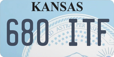 KS license plate 680ITF
