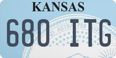 KS license plate 680ITG