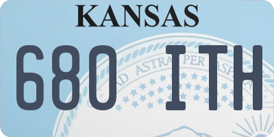 KS license plate 680ITH