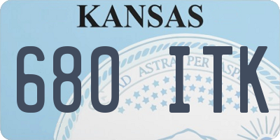 KS license plate 680ITK