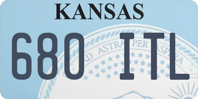 KS license plate 680ITL