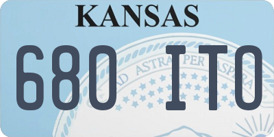 KS license plate 680ITO