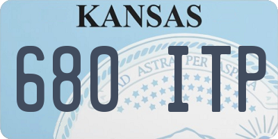 KS license plate 680ITP