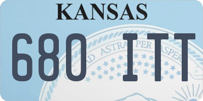 KS license plate 680ITT