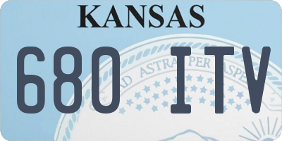 KS license plate 680ITV