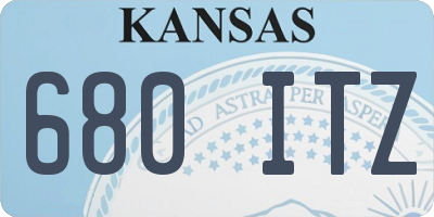 KS license plate 680ITZ