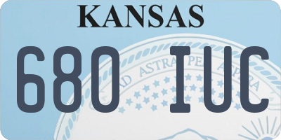 KS license plate 680IUC