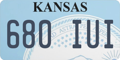 KS license plate 680IUI