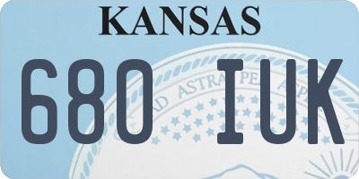 KS license plate 680IUK