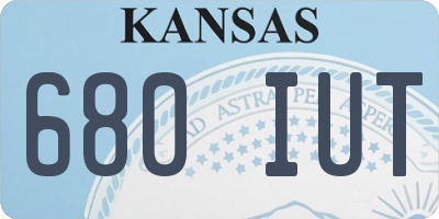 KS license plate 680IUT