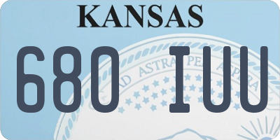 KS license plate 680IUU