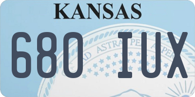 KS license plate 680IUX