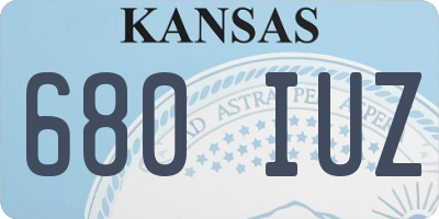 KS license plate 680IUZ
