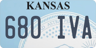 KS license plate 680IVA