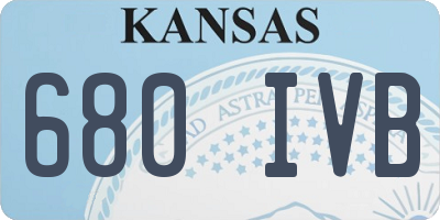 KS license plate 680IVB