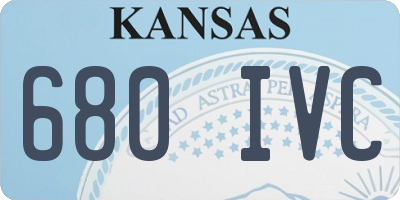 KS license plate 680IVC
