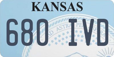 KS license plate 680IVD
