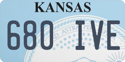 KS license plate 680IVE