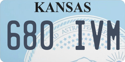 KS license plate 680IVM