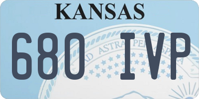 KS license plate 680IVP